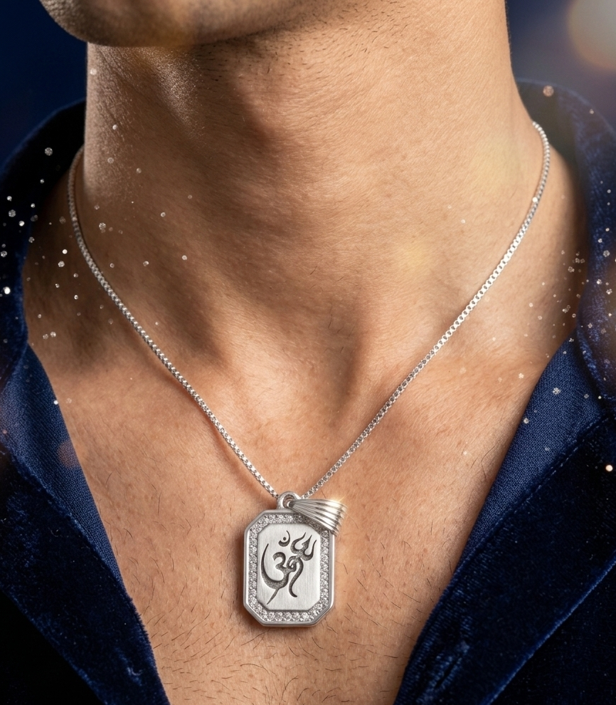 OM: Namay Shivay; Pendant - 925 Sterling Silver