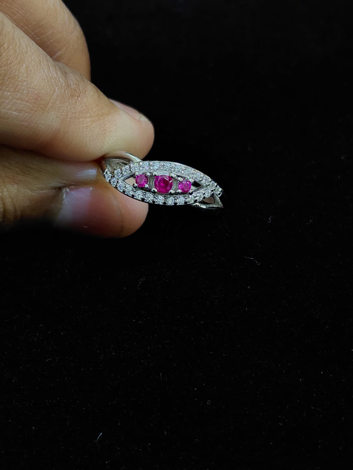 Pink Pearl Harbor Ring - 925 Sterling Silver